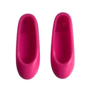 VTG Barbie Hot Pink Ballet Flat Shoes – Mattel Doll Accessory Barbiecore Retro